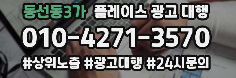 동선동3가 플레이스 광고 대행