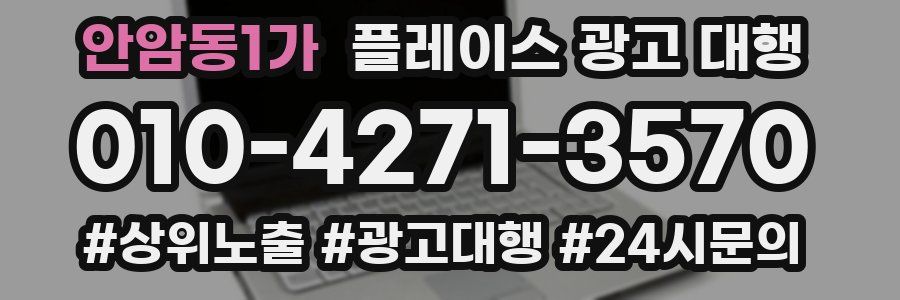 안암동1가 플레이스 광고 대행