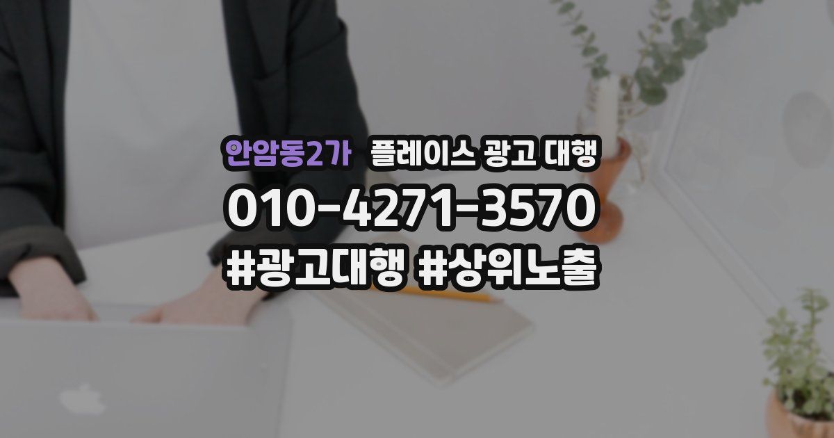 안암동2가 플레이스 광고 대행