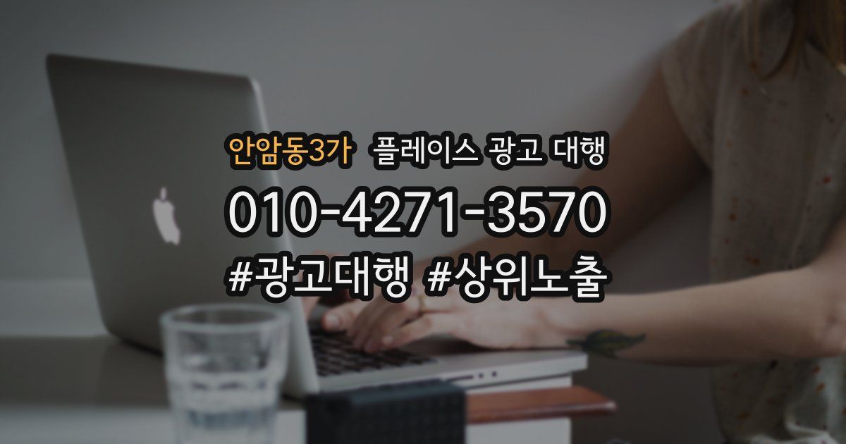 안암동3가 플레이스 광고 대행