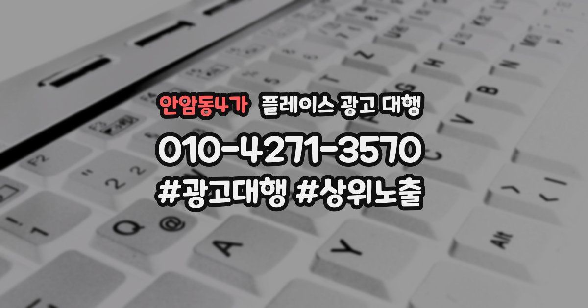 안암동4가 플레이스 광고 대행