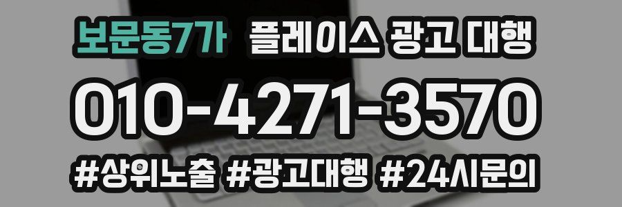 보문동7가 플레이스 광고 대행