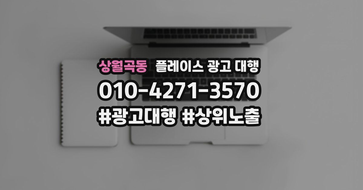 상월곡동 플레이스 광고 대행