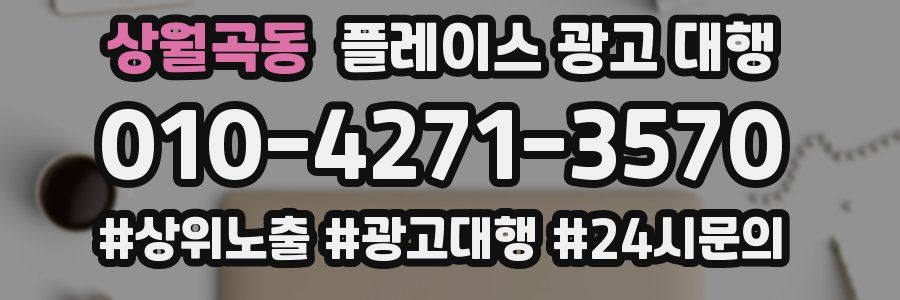 상월곡동 플레이스 광고 대행