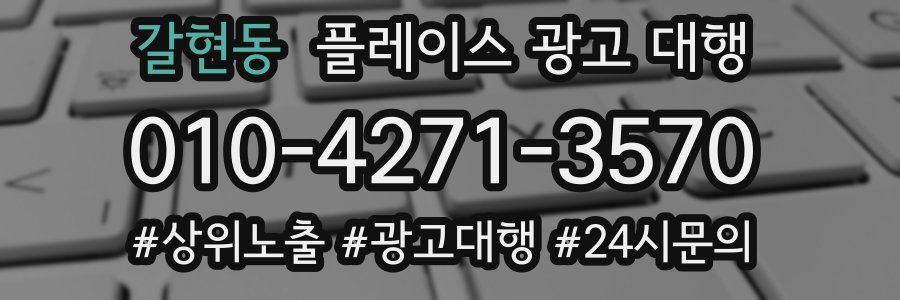 갈현동 플레이스 광고 대행