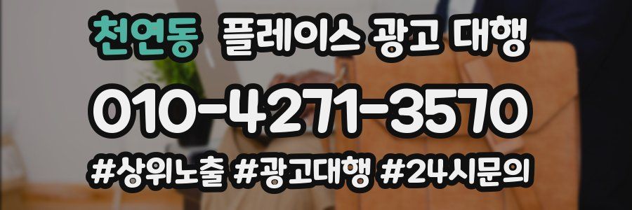 천연동 플레이스 광고 대행