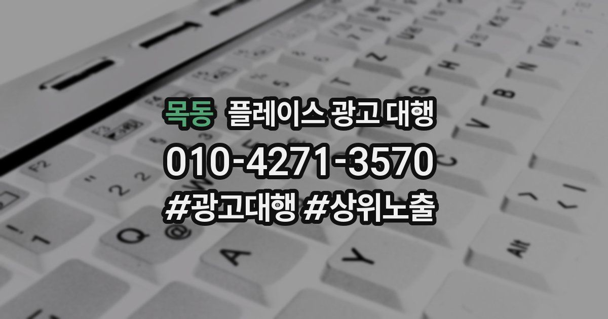 목동 플레이스 광고 대행