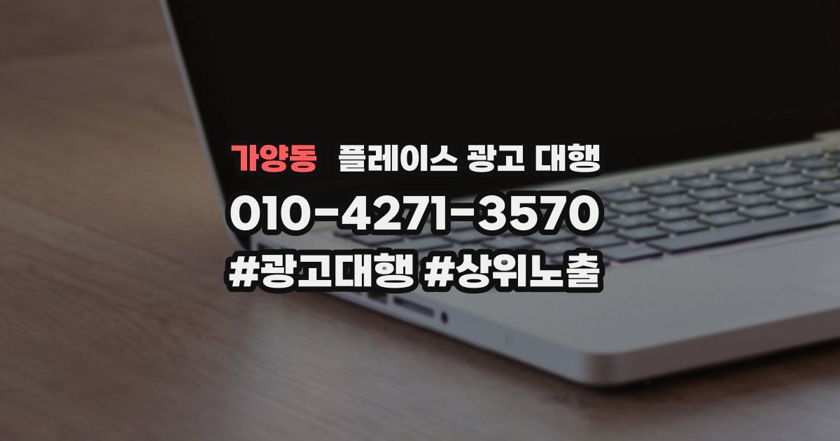 가양동 플레이스 광고 대행