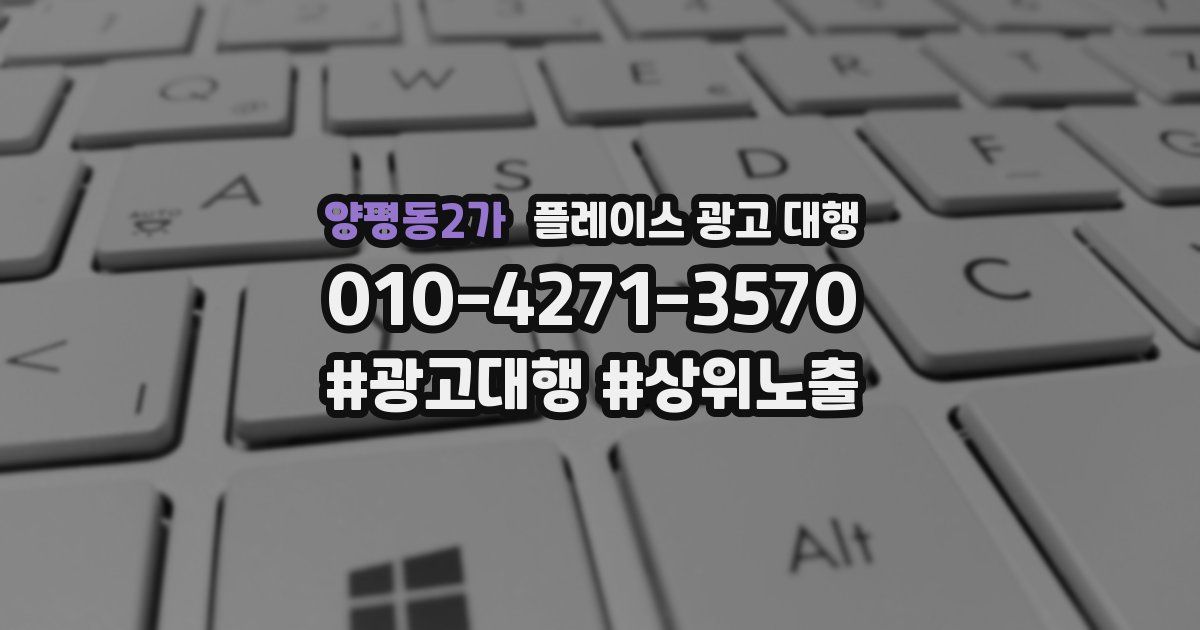 양평동2가 플레이스 광고 대행