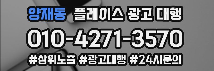 양재동 플레이스 광고 대행
