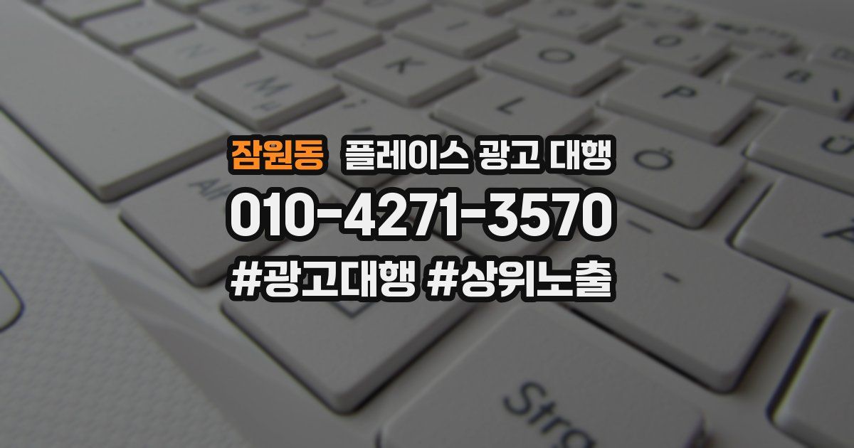 잠원동 플레이스 광고 대행