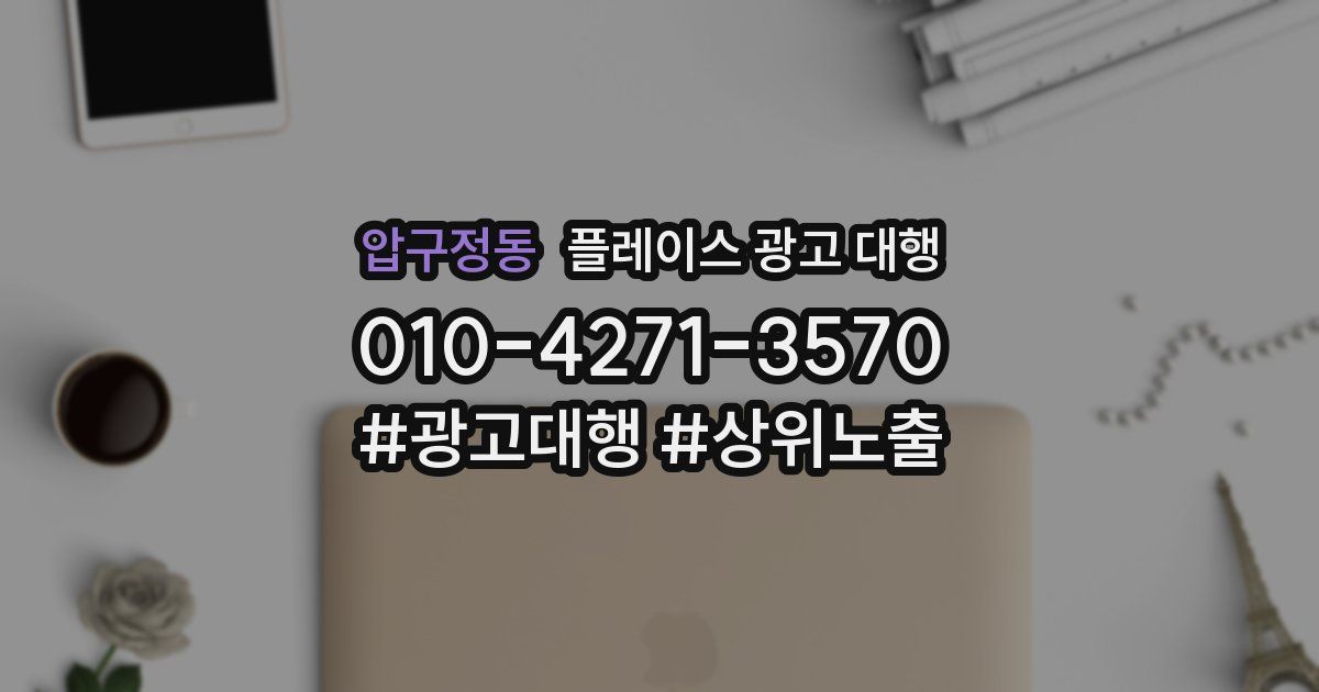 압구정동 플레이스 광고 대행
