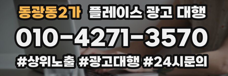 동광동2가 플레이스 광고 대행