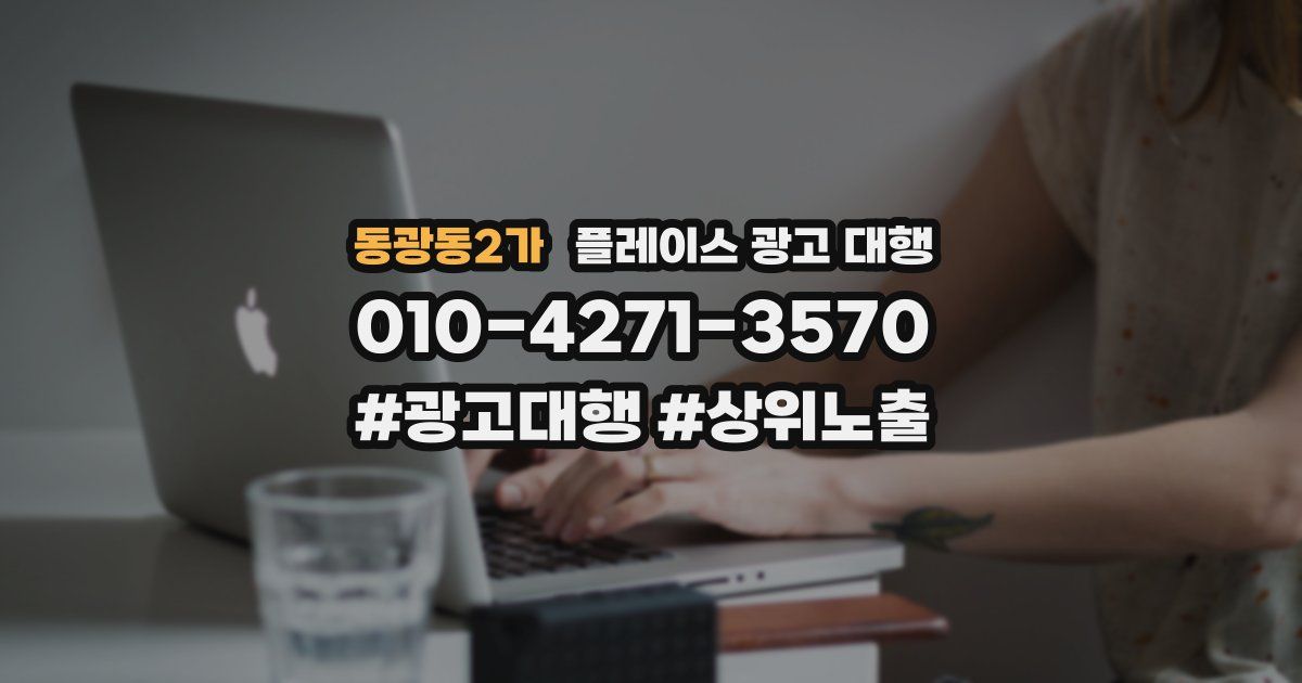 동광동2가 플레이스 광고 대행