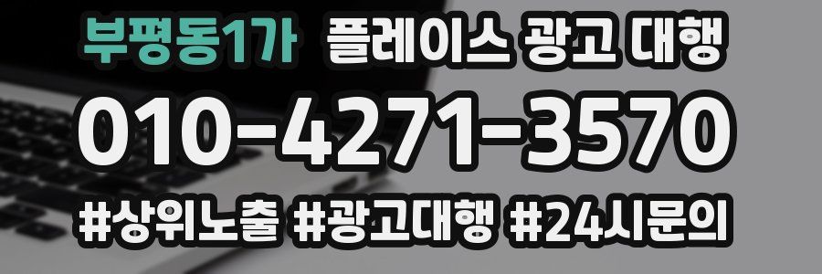 부평동1가 플레이스 광고 대행