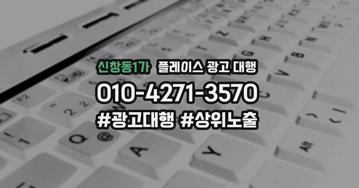 신창동1가 플레이스 광고 대행