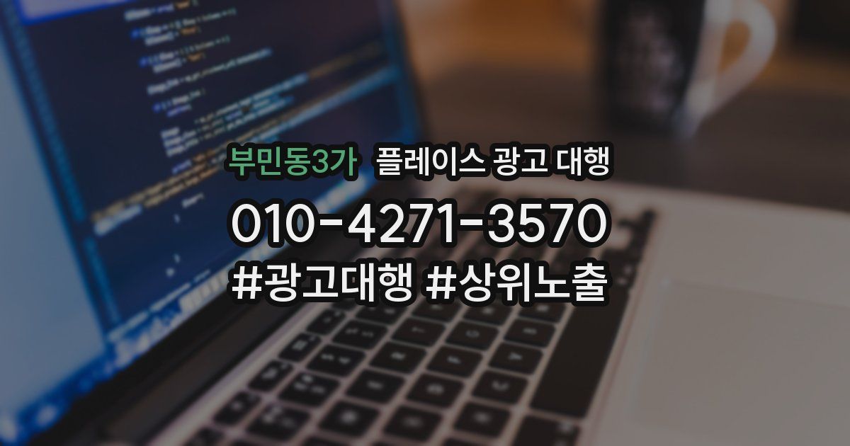 부민동3가 플레이스 광고 대행