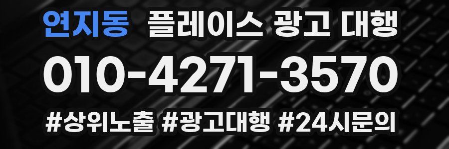 연지동 플레이스 광고 대행