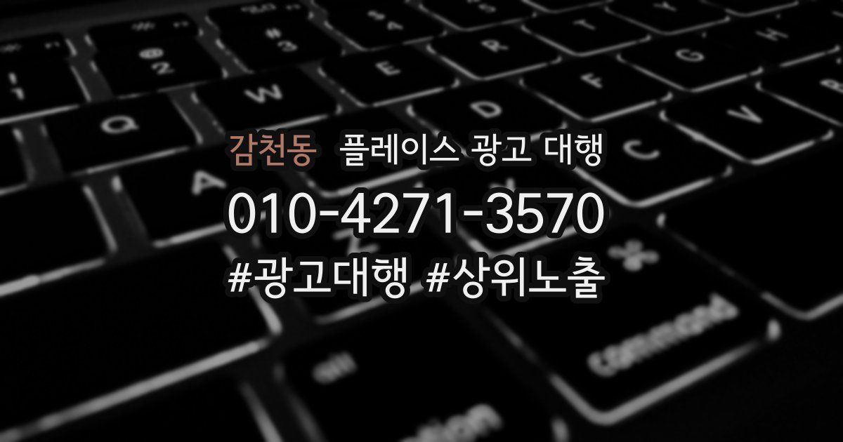 감천동 플레이스 광고 대행