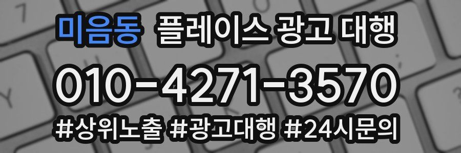 미음동 플레이스 광고 대행