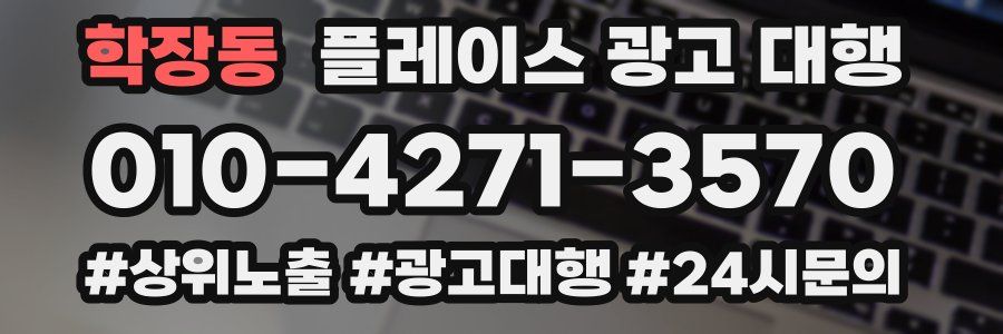 학장동 플레이스 광고 대행