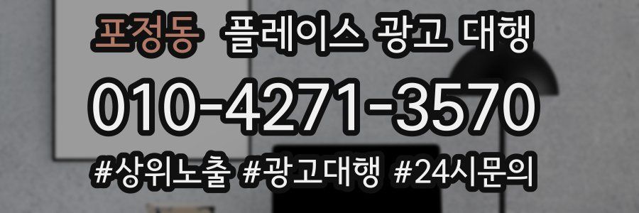 포정동 플레이스 광고 대행