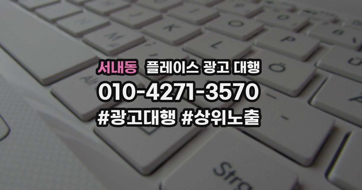 서내동 플레이스 광고 대행