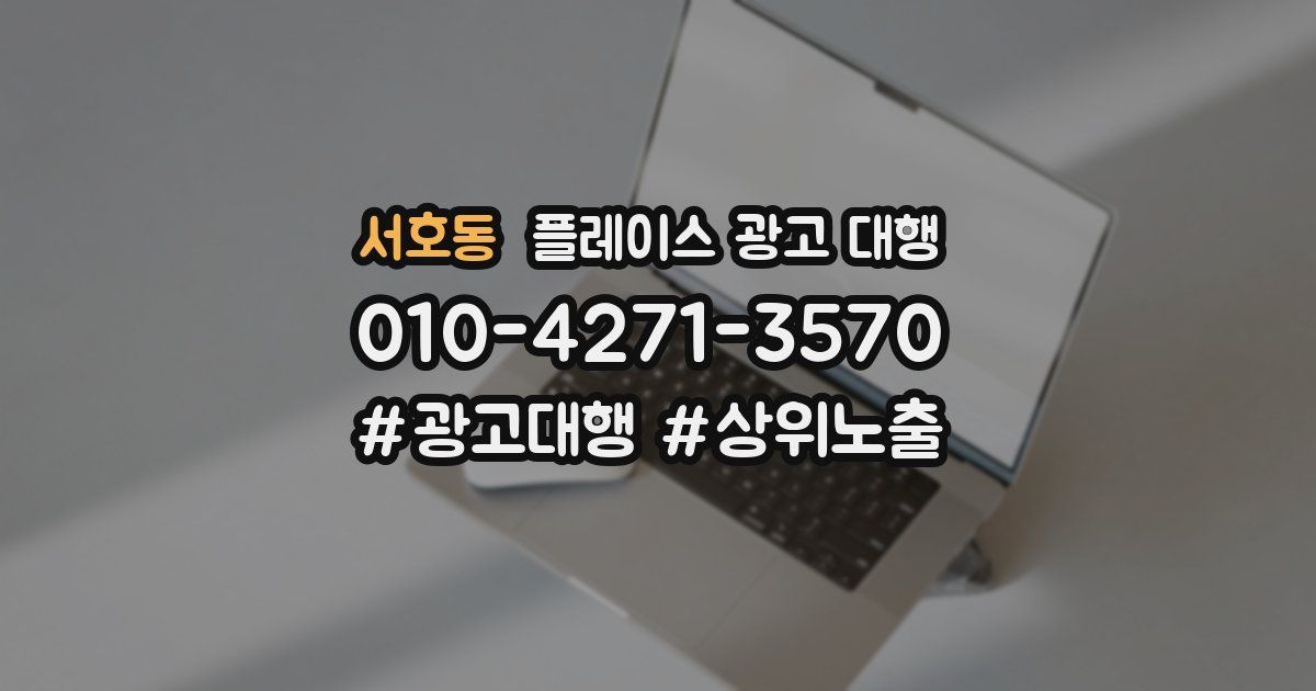 서호동 플레이스 광고 대행