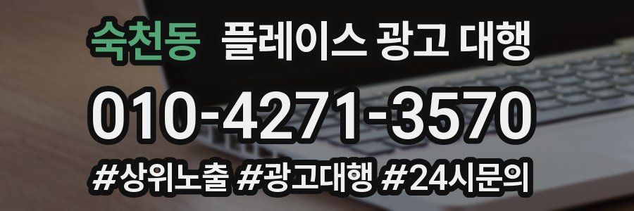 숙천동 플레이스 광고 대행