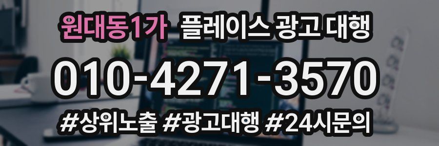 원대동1가 플레이스 광고 대행