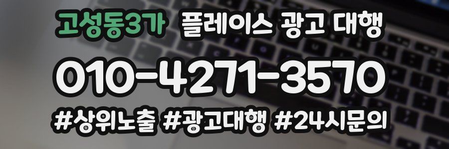 고성동3가 플레이스 광고 대행
