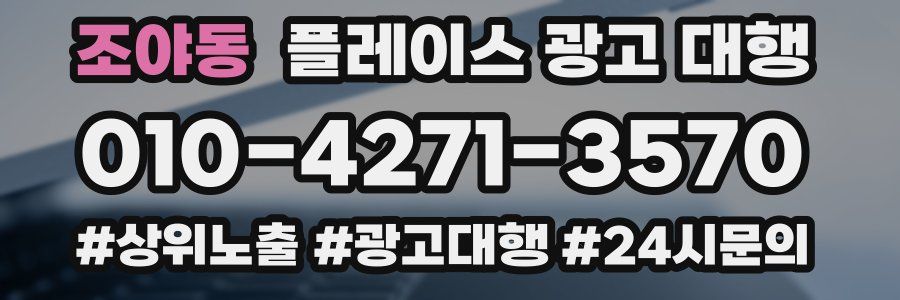 조야동 플레이스 광고 대행
