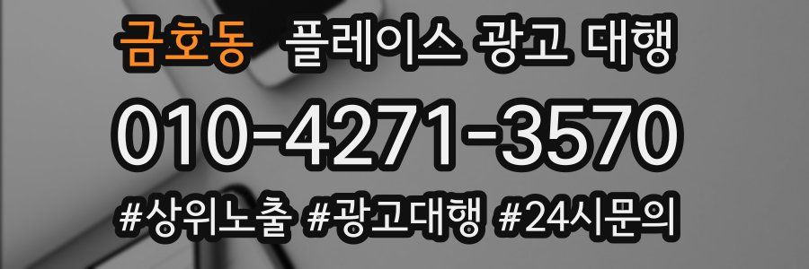 금호동 플레이스 광고 대행