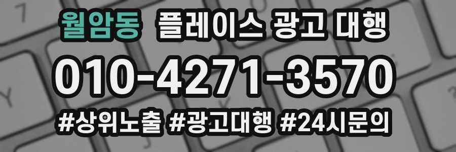월암동 플레이스 광고 대행