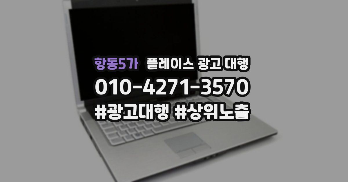 항동5가 플레이스 광고 대행