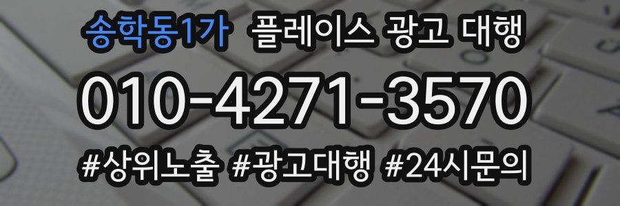 송학동1가 플레이스 광고 대행