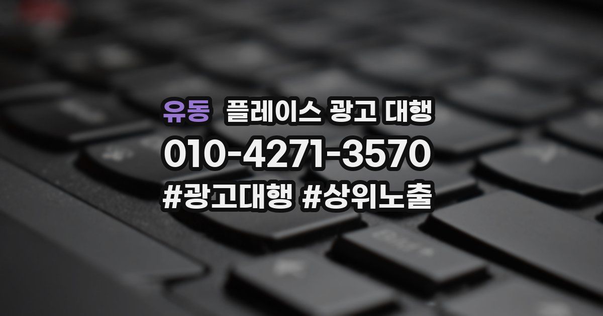 유동 플레이스 광고 대행