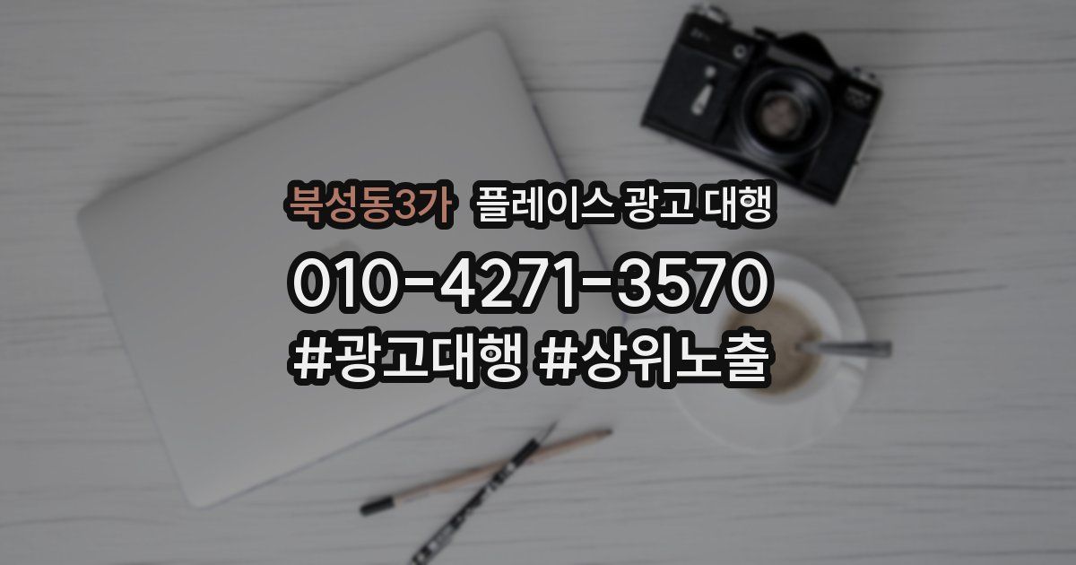 북성동3가 플레이스 광고 대행