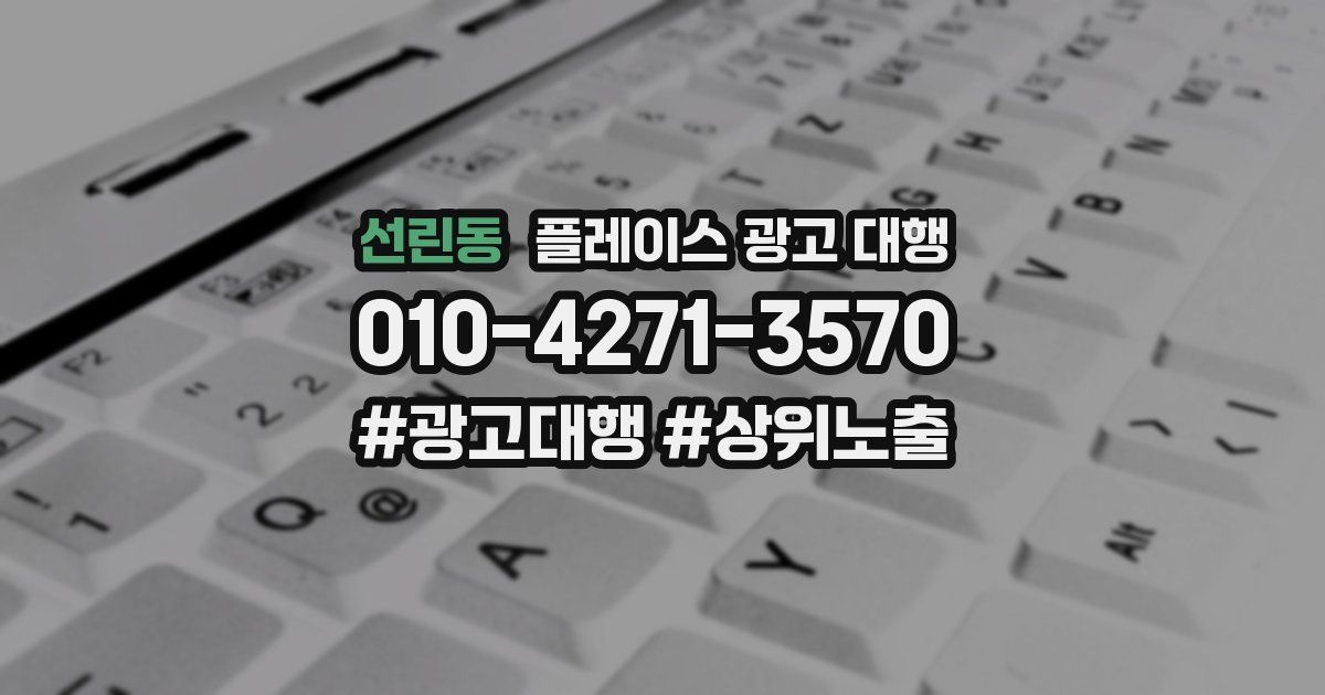 선린동 플레이스 광고 대행