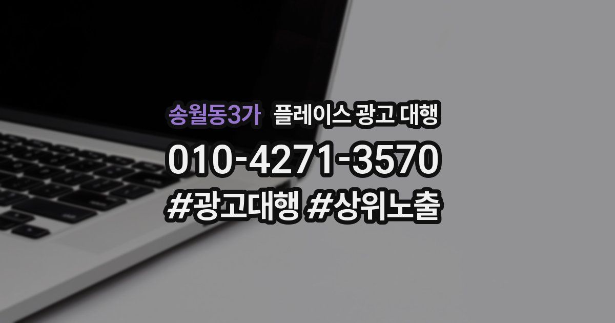 송월동3가 플레이스 광고 대행