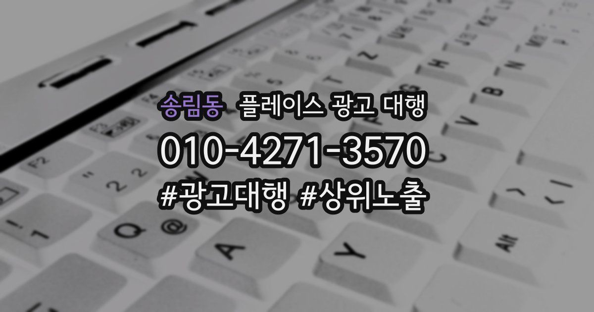 송림동 플레이스 광고 대행