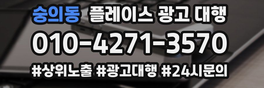 숭의동 플레이스 광고 대행