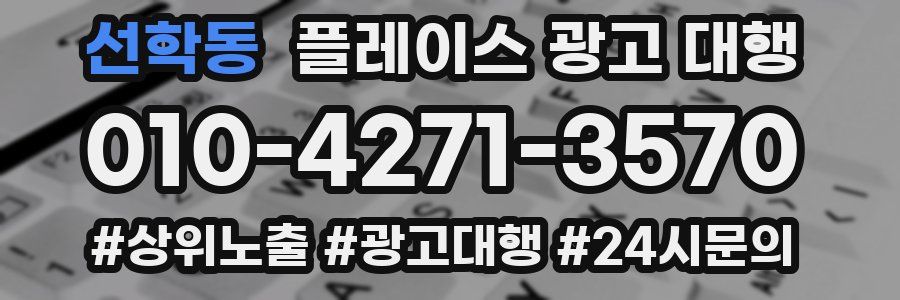 선학동 플레이스 광고 대행
