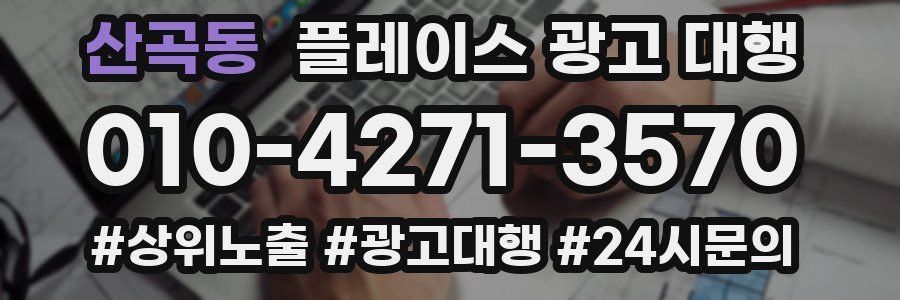 산곡동 플레이스 광고 대행