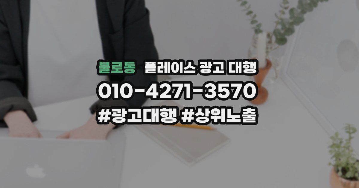 불로동 플레이스 광고 대행