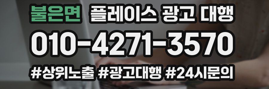 불은면 플레이스 광고 대행