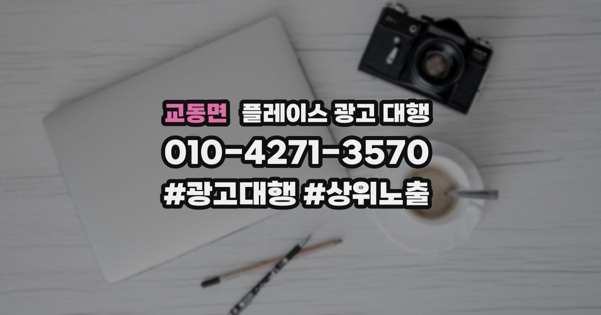교동면 플레이스 광고 대행