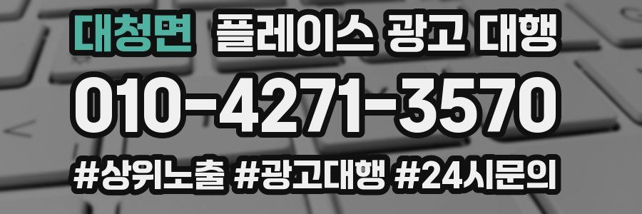 대청면 플레이스 광고 대행
