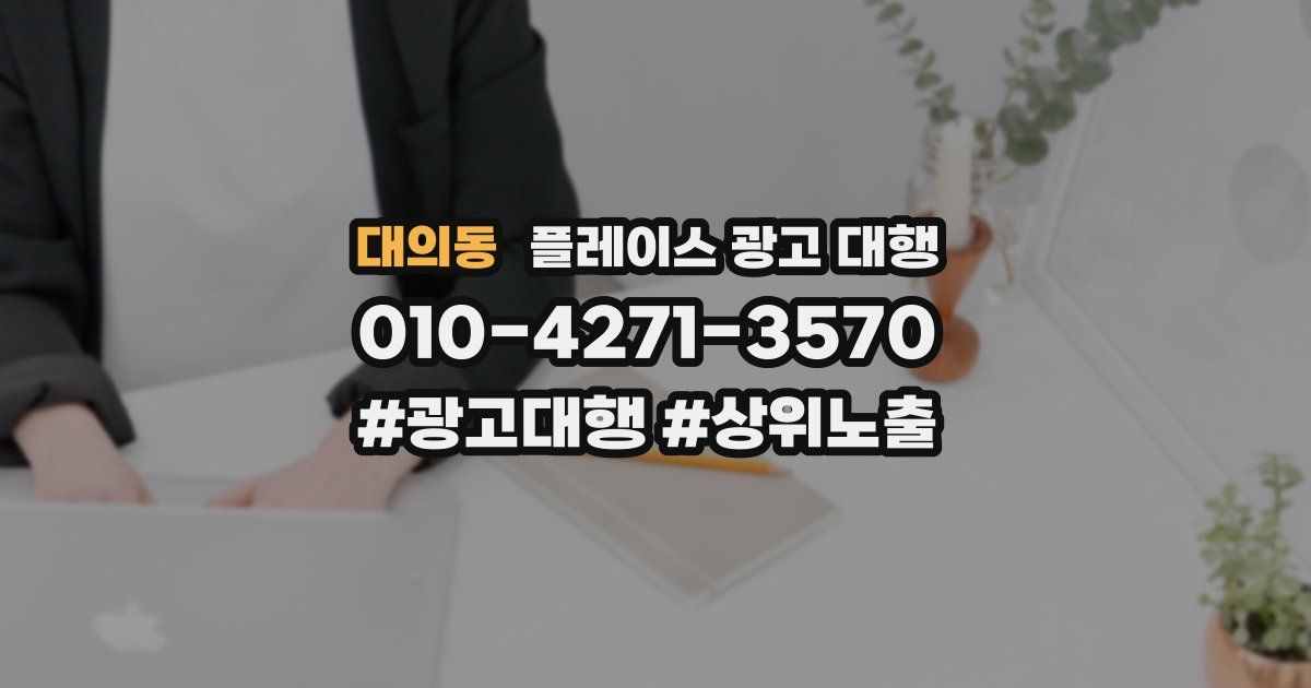대의동 플레이스 광고 대행