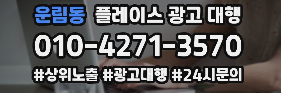운림동 플레이스 광고 대행